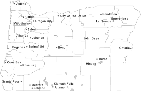 Map of Oregon