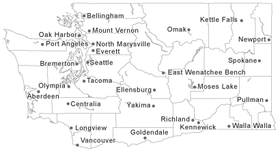 Map of Washington